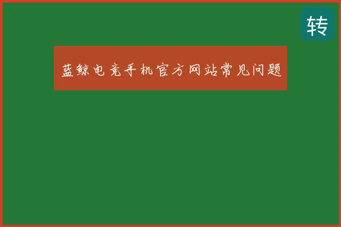 蓝鲸电竞手机官方网站常见问题