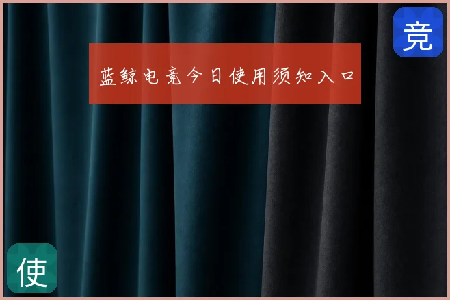 蓝鲸电竞今日使用须知入口
